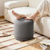 Thiako Ottoman in Charcoal Vani Fabric