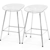 Tinta bar stool with footrest, White, 26"