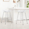 Tinta bar stool with footrest, White, 26"