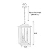 Trilla outdoor pendant light dimensions