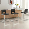 Verdot bar stool, Black Ribol Leather