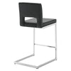 Verdot Couner Stool in Black Ribol Leather