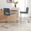 Verdot Counter Stool in Gray Xara Velvet