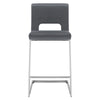 Verdot Counter Stool in Gray Xara Velvet