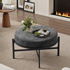 Vinhao Ottoman in Gray Pola Fabric