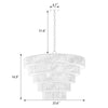 Weisser chandelier light dimensions