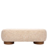 Xarello Bench in Brown Chenille Fabric