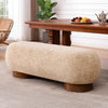 Xarello Bench in Brown Chenille Fabric