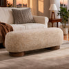 Xarello Bench in Brown Chenille Fabric