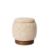 Xarello Ottoman with Storage in Brown Chenille Fabric