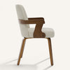 Zelen Dining Chair in Beige Afus Leather