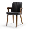Zelen Dining Chair in Black Afus Leather