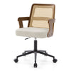 Zelen Office Chair in Beige Afus Leather