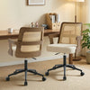 Zelen Office Chair in Beige Afus Leather