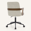Zelen Office Chair in Beige Afus Leather, Leather Backrest