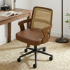 Zelen Office Chair in Brown Afus Leather
