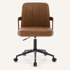Zelen Office Chair in Brown Afus Leather, Leather Backrest