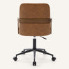 Zelen Office Chair in Brown Afus Leather, Leather Backrest